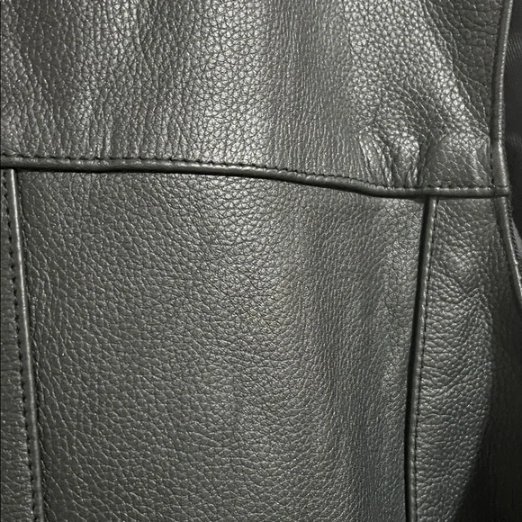 CMC Black Leather Vest with Side Laces - Picture 6 of 16
